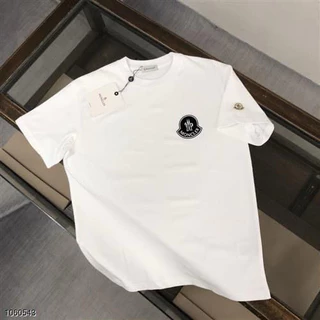 Moncler 2024 Mùa Hè Thường Ngày Rời Tay Ngắn Cotton Hợp Thời Trang Đa Năng Nam Nữ Áo Thun Cặp Đôi Phong Cách Mới