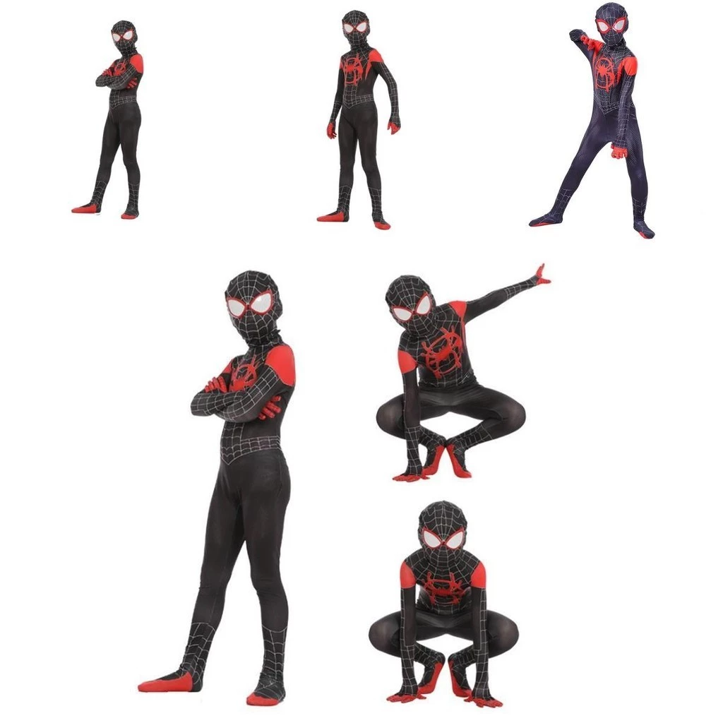 Vào Người Nhện Người Nhện Trang Phục Người Lớn Trẻ Em Miles Morales Phù Hợp Với Cosplay