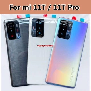 Cavn-new Cho Vỏ Pin Xiaomi 11T 21081111Vỏ cửa sau bằng kính RG cho mặt sau Xiaomi 11T Pro 2107113Vỏ SG có ống kính