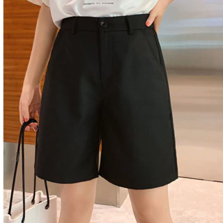 Quần Short Nữ Mùa Hè Mỏng Rời Thẳng Plus Kích Thước Lớn Cao Cấp Chân Rộng Phù Hợp Với Crop / Quần Ngắn