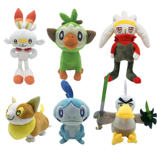 20-38cm Anime Hình Sirfetch Scorbunny Raboot Sobble Grookey Yamper Hoạt Hình Nhồi Bông Sang Trọng Đồ Chơi Cho Trẻ Em Quà Tặng