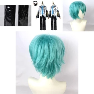 Nam Cao Cấp Hatsune Miku Vocaloid Pu Cosplay Áo Sơ Mi Buộc Quần Tóc Giả Bộ Cho Ngày Lễ