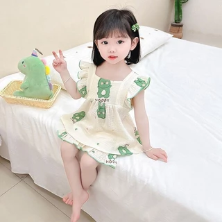 [Sản phẩm mới] Mùa hè Phong cách mới cho bé gái Bộ đồ ngủ dễ thương Bộ đồ ngủ trẻ em Quần áo mặc ngoài