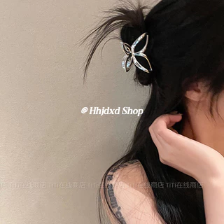 [Titi] Half-tie Series Liquid Metal Hollow Butterfly Đuôi Ngựa Kẹp Tóc Nhỏ Cao Cấp Kẹp Tóc Cá Mập