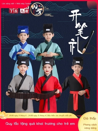 Lễ khai mạc Hanfu cho trẻ em, Kinh ba chữ của đệ tử, Trang phục cổ xưa, Bé trai và Bé gái, Sách thi
