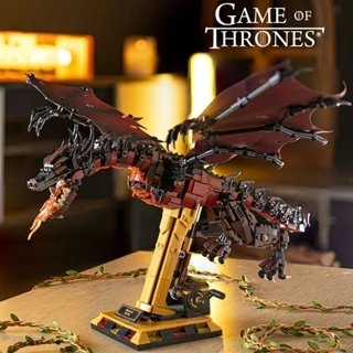 Khối xây dựng Game of Thrones Dragon Drogon hạt cậu bé câu đố khó lắp ráp mô hình đồ chơi