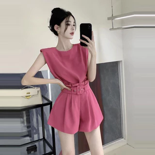 Vận chuyển nhanh 24 giờ #Influencer Quần Short Phong Cách Xiaoxiang Phù Hợp Với Nữ Mùa Hè Nhỏ Cao Thời Trang Tính Khí Nữ Thần Quạt Cao Cấp Hai Mảnh Phù Hợp Với