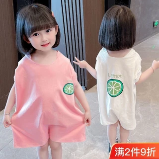 [Sản phẩm mới] Váy ngủ bé gái Bộ đồ ngủ mỏng mùa hè Bộ đồ ngủ ngắn tay Cotton nguyên chất