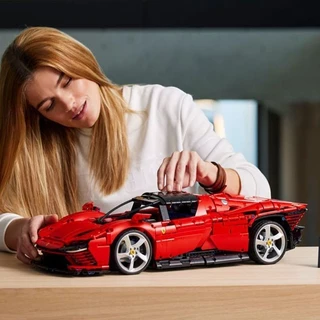 🚘︎Trong kho🚗 Ferrari SP3 khối xây dựng xe thể thao mô hình lắp ráp khó khăn quà tặng đồ chơi xe