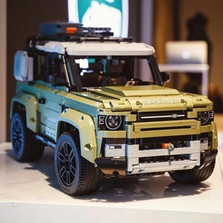 🚘︎Trong kho🚗Land Rover Defender Xe địa hình Lắp ráp khối xây dựng Bộ cơ khí lớn khó đồ chơi xe thể