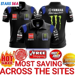 2024 Moto GP Yamaha Monster Racing Team Áo thun ngắn tay nam