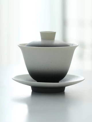 Bát trà nướng [Giảm giá 40%] Bộ trà Kung Fu gốm Gaiwan Ink Sancai Gaiwan Trà Bát trà gốm cao cấp đơn có nắp đậy Kích thước lớn Không nóng Bộ trà Kung Fu