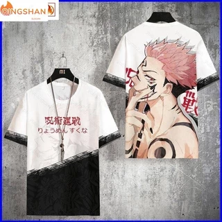 Truyện Tranh Jujutsu Kaisen Anime Áo Thun Nữ Tay Ngắn Top Unisex Cosplay Gojo Satoru Yuji Tee Thời Trang Thường Ngày 3D Áo Sơ Mi Plus Kích Thước