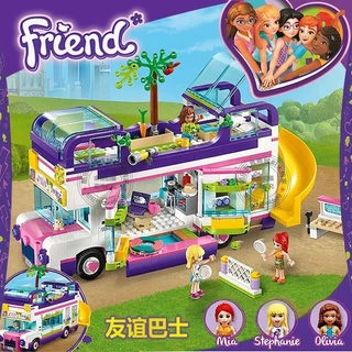 Tương thích với LEGO Brick Kids Series Adventure Camp Treehouse Lâu đài xe buýt tình bạn