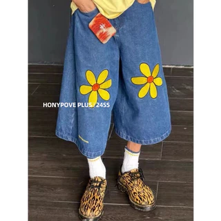 Quần Short Denim Nam Nữ Cùng Phong Cách Thẳng Ống Rộng Thường Ngày Phù Hợp Với Cặp Đôi Mùa Hè Cropp