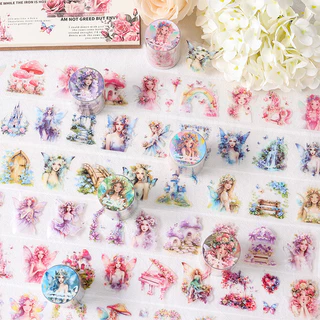 Enwei Bộ 2m * 5cm [Dream Forest Series] Đáng Yêu Tạp Chí Mặt nạ Băng Washi Chống Thấm Nước Scrapbooking Chất Liệu Sổ Lưu Niệm Bộ