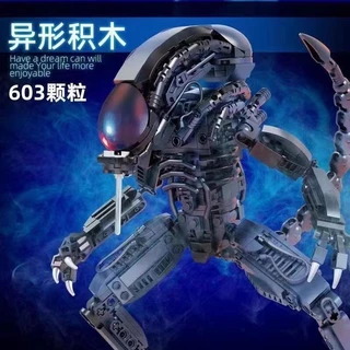 Khối xây dựng Loạt phim Người ngoài hành tinh Kẻ săn mồi ngoài hành tinh Mecha Boy Đồ chơi lắp ráp