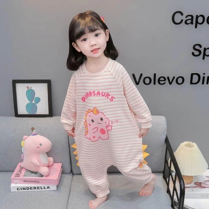 Đồ ngủ một mảnh, dài tay cho bé gái, đồ mặc nhà nhung Đức, trẻ em vừa và nhỏ và túi ngủ công chúa c