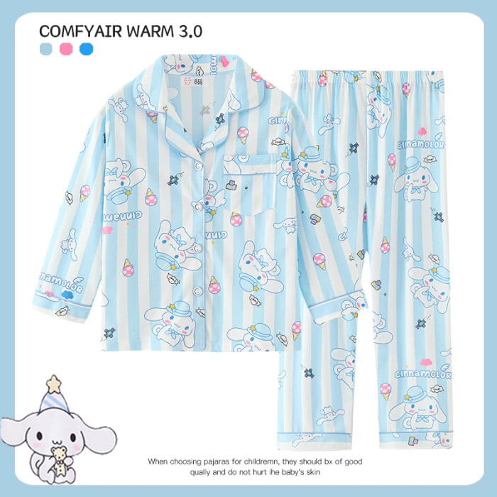 2026 Phiên Bản Năm Mới Eid Mubarak Trang Phục Trẻ Em Màu Tím Kuromi Kid Dài Tay Ve Áo Đồ Ngủ Cozy Bé Gái Bộ Đồ Ngủ Cho 4 - 5 Tuổi