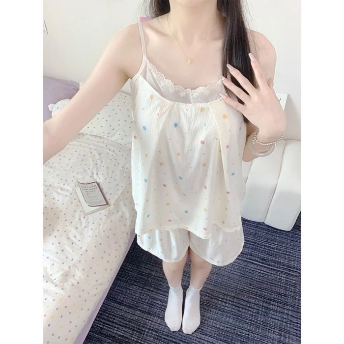 2026 Phong Cách Mới, Dây Đeo, Bộ Đồ Ngủ, Phụ Nữ, Mùa Hè, Chống Va Đập, Có Miếng Đệm Mút, Một Mảnh