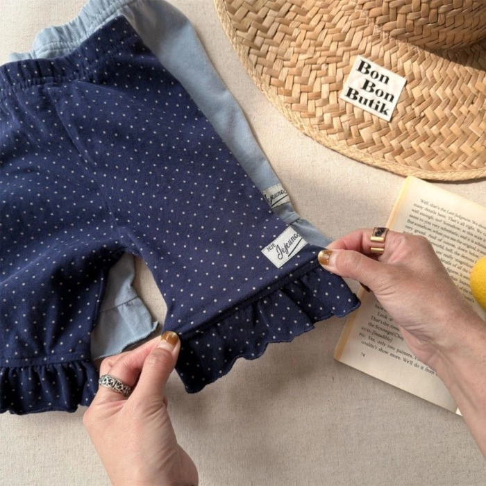 Phong cách Hàn Quốc bé gái mùa hè quần legging mỏng quần 5/4 quần short trẻ em cotton nguyên chất p