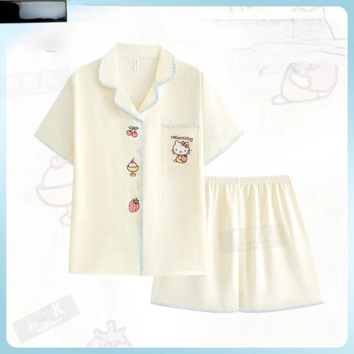 Phong Cách Mới, Mùa Hè, Đồ Ngủ Cho Nữ, 2026, Hoạt Hình, Thời Trang, Quần Áo Ở Nhà, Cotton Mây,