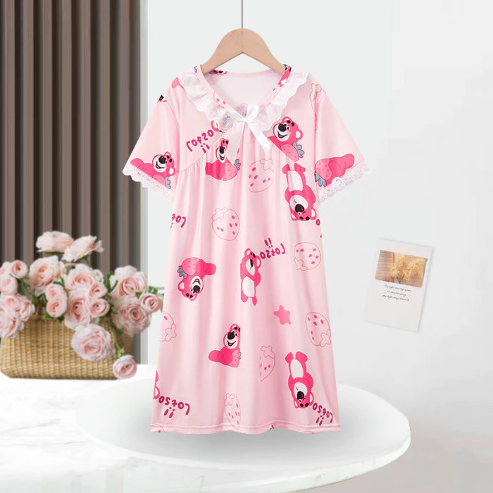 Bộ đồ ngủ giảm giá số lượng lớn Thoải mái cho trẻ em Váy ngủ cổ chữ V thoải mái cho bé gái 11 - 12 tuổi