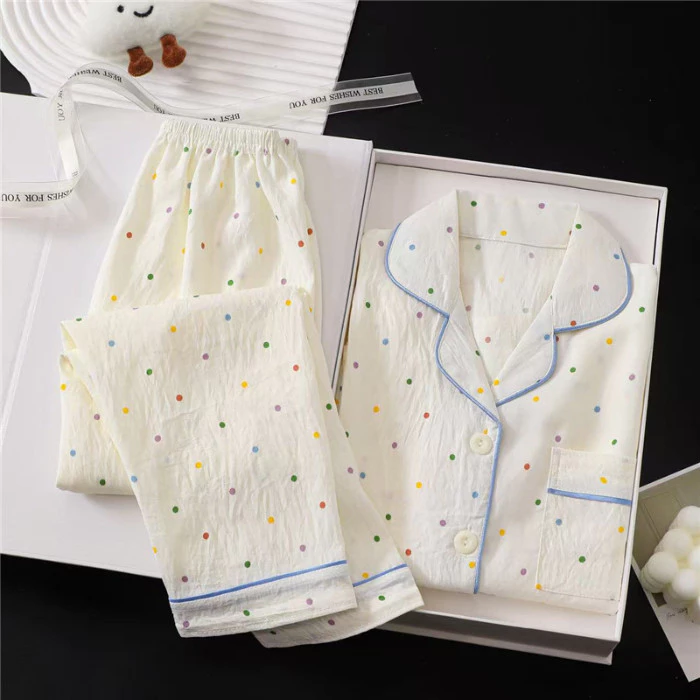 Mới Phong Cách Đơn Giản Cloud Cotton Homewear Set Quần Áo Hoạt Động Trong Nhà Ve Áo Cardigan Cho Trẻ Em