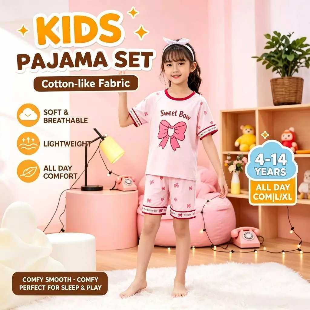 Bộ in chữ Cotton phong cách nữ tính cho bé gái thoáng khí và thoải mái cho trẻ em