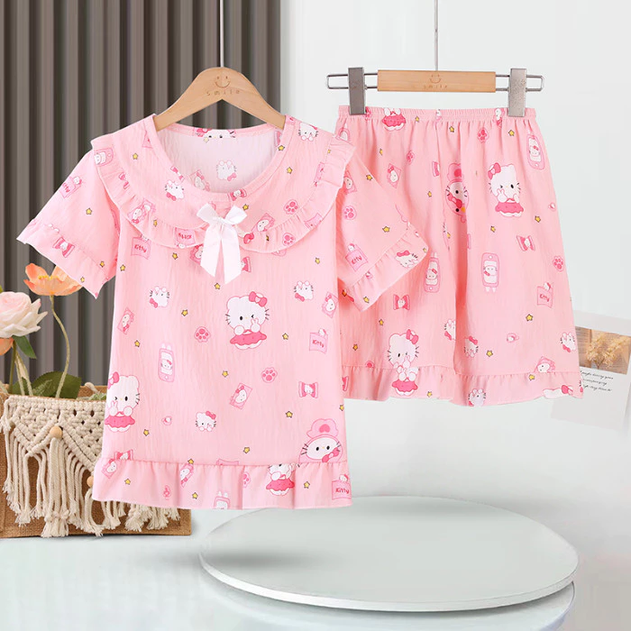 Bộ đồ ngủ trẻ em phong cách đáng yêu dễ thương Đồ ngủ Cloud Cotton cho trẻ em
