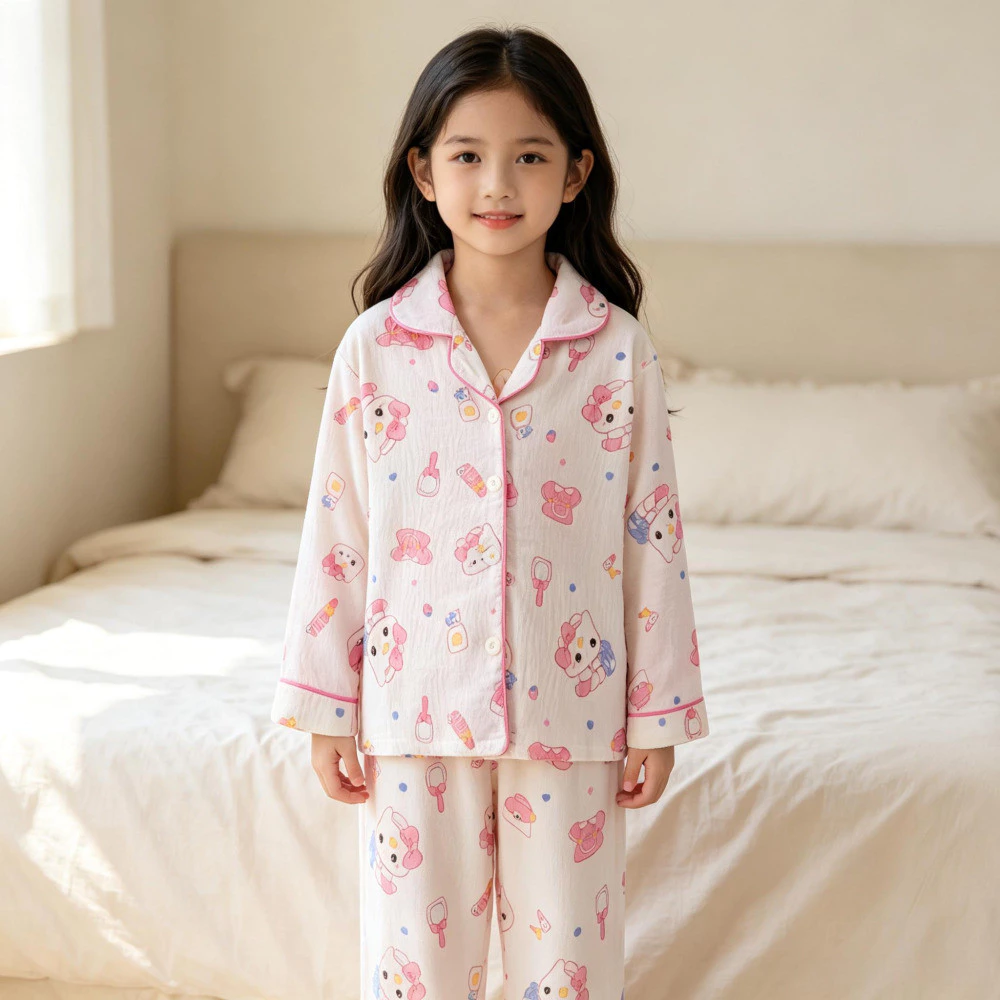 Phong Cách Thường Ngày Mây Cotton Ve Áo Bộ Đồ Ngủ Ấm Áp Homewear Thoải Mái Thoáng Khí Vải Dành Cho Thanh Thiếu Niên