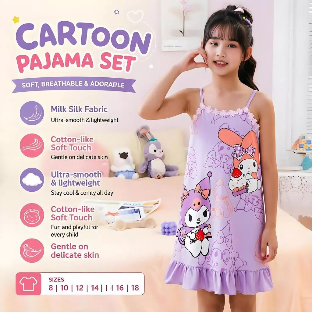 Đầm dây đeo nữ phong cách công chúa tươi tắn tại nhà Giải trí viền Ruffle cho học sinh tiểu học