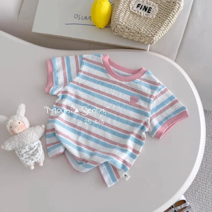 chiếc cotton nguyên chất mùa hè mới phong cách Hàn Quốc phong cách phương Tây trẻ em vừa và nhỏ