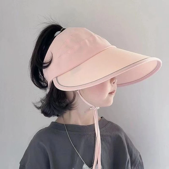 Mũ trẻ em Bé Gái Mũ Chống Nắng Vành Lớn Cô Bé Mùa Hè Chống Tia UV Du Lịch Trống Top Mũ Chống Nắng