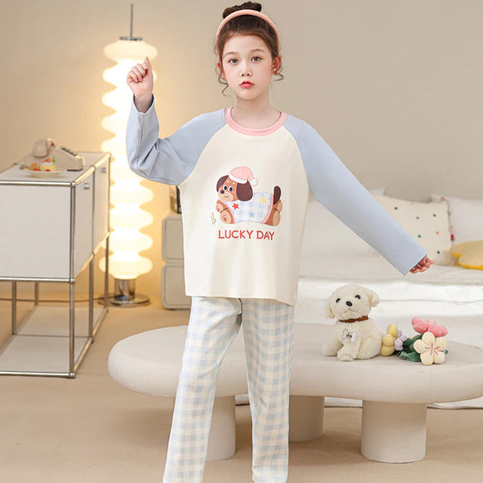 Flash Sale Quần Áo Trẻ Em Dài Tay Bộ Đồ Ngủ Cổ Tròn Mịn Cho Bé Trai Hoặc Bé Gái Cho 3 - 4 Tuổi