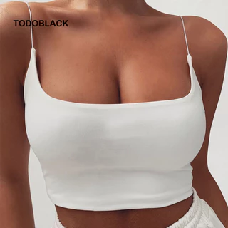 Áo croptop hai dây TODOBLACK không đường may thời trang quyến rũ dành cho nữ