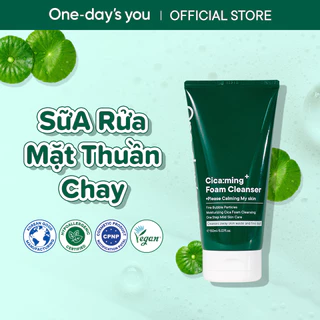 [DEAL DỮ] Sữa Rửa Mặt Thuần Chay Giảm Mụn Se Khít Lỗ Chân Lông Sạch Sâu ONE DAY'S YOU Cicaming Foam Cleanser (150ml)