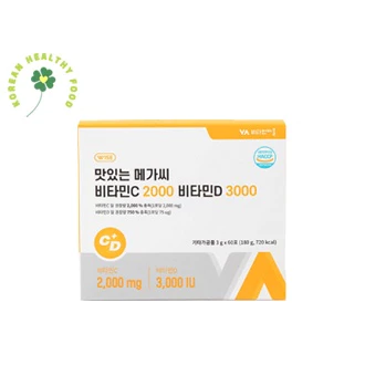 Hàn Quốc vitamin village ngon Mega C Vitamin C 2000 Vitamin D 3000 3g x 60 gói