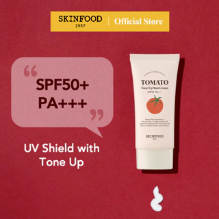 [SKINFOOD Official] Kem chống nắng cà chua nâng tông vật lý lai hóa học Tomato Tone Up Hybrid Sunscreen SPF50+ PA+++ 50ml / Nâng tông da tự nhiên / Kem chống nắng làm sáng da