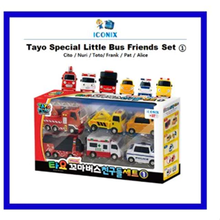 [ICONIX] Set 1 Xe Buýt Đặc Biệt Tayo / Nuri / Toto / Frank / Pat / Alice