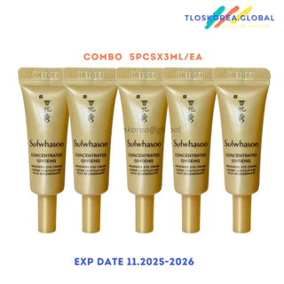 (5ea,1ea) Sulwhasoo kem dưỡng mắt giúp phục hồi da  3mlConcentrated ginseng renewing eye cream ex 3ml