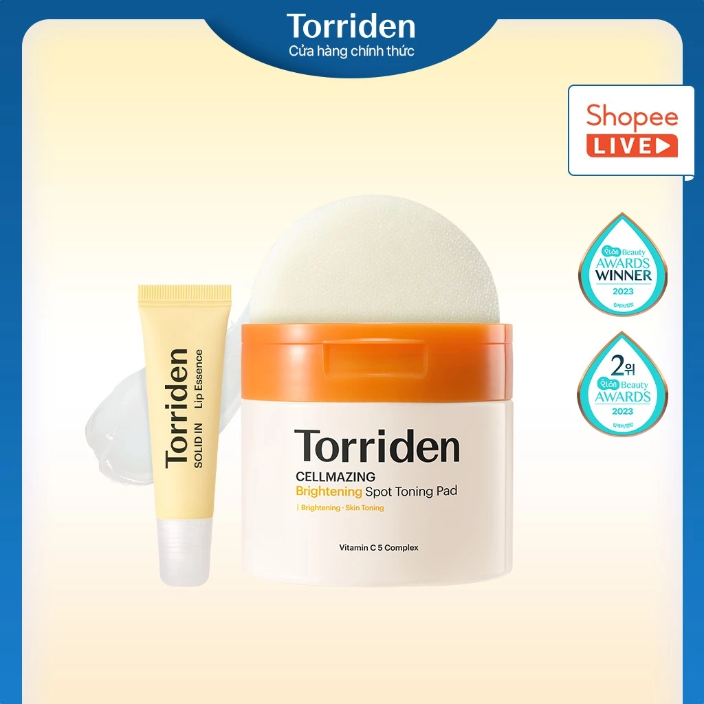 [Torriden Live] Combo ngày 6.11 - Pad CELLMAZING VITA C + Tinh chất dưỡng môi [SỐ LƯỢNG CÓ HẠN]