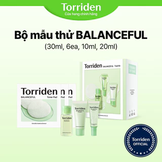 [Torriden Chính hãng] Bộ mẫu thử mini BALANCEFUL CICA, sữa rửa mặt 30ml, Toner Pad 6 miếng, Serum 10ml, kem dưỡng 20ml, chăm sóc da mụn và làm dịu da