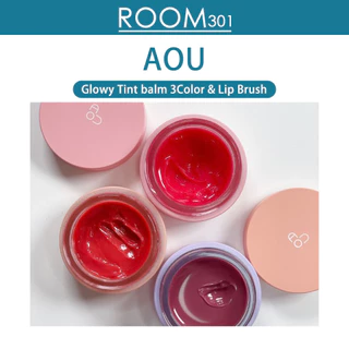 [AOU] GLOW TINT BALM & Lip Brush, Son Dưỡng Môi & Cọ Son Môi 4 Màu Phát Sáng