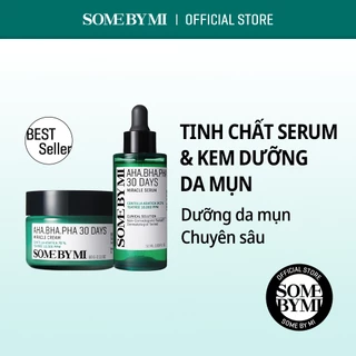 Bộ Đôi Tinh Chất & Kem Dưỡng Da Dầu Mụn Some By Mi AHA-BHA-PHA 30 Days Miracle Serum & Cream