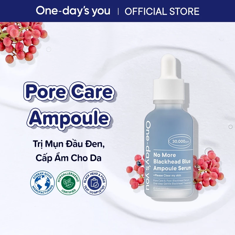 [DEAL DỮ] Serum Giảm Mụn Đầu Đen Se Khít Lỗ Chân Lông ONE DAY'S YOU No More Blackhead Blue Serum (30ml)