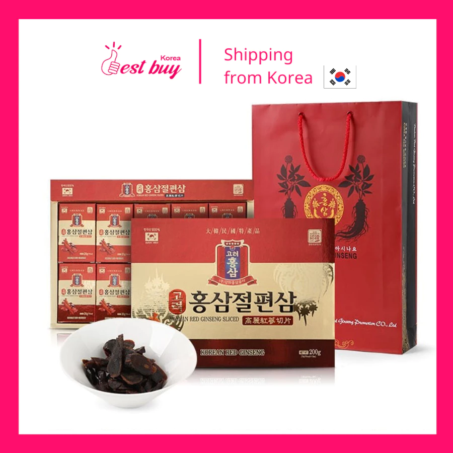 Hộp hồng sâm thái lát Korean Red Ginseng Sliced 200g