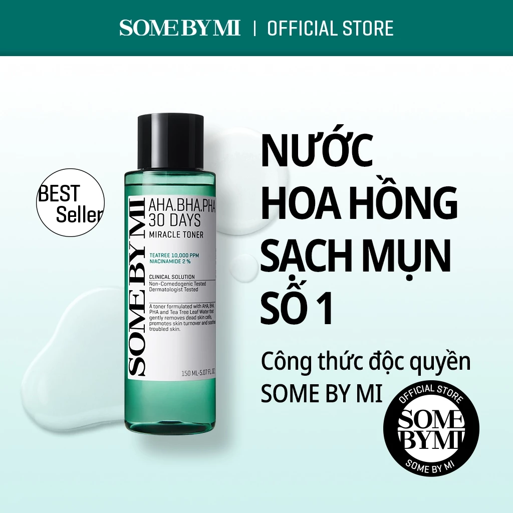 [2024 SOME BY MI] Nước hoa hồng làm sạch da dầu mụn AHA-BHA-PHA 30 Days Miracle Toner 150ml