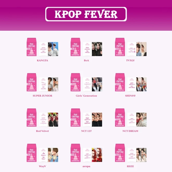 Gói ngẫu nhiên KPOPFEVER SM 2023 PINK CHRISTMAS MD chính thức