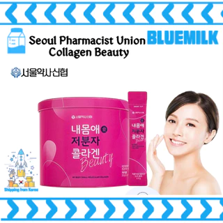 Union collagen, Bột uống Collagen Seoul Pharmacist Union, collagen hàn quốc, collagen Union Seoul Pharmacist hương quả mâm xôi 100 gói